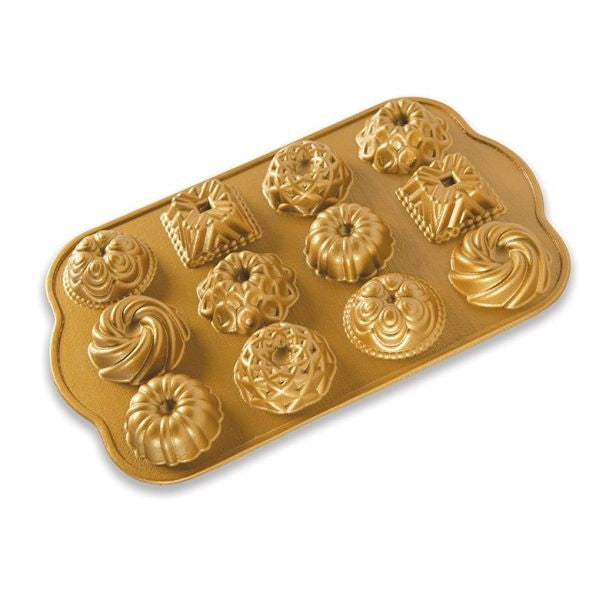 Bundt Charms Pan 12 Cavities - Gold