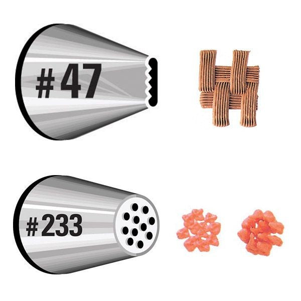 Basketweave #47 & Hair #233 Tip Set