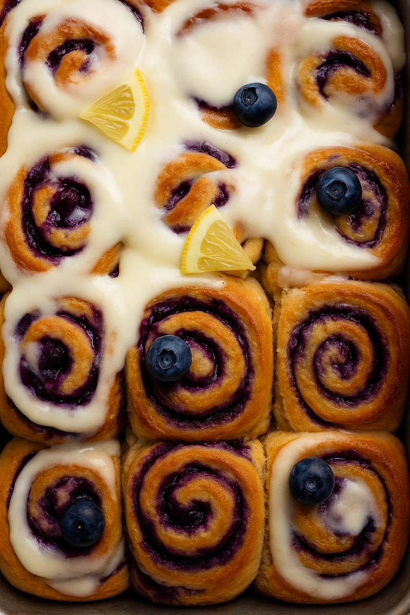 Blueberry Brioche Cinnamon Rolls (9-18 years)