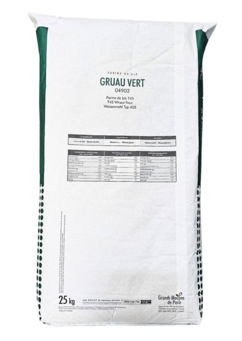 T45 green Whole bag 25 Kg (5 kg per one order) دقيق القمح القاسي الاخضر