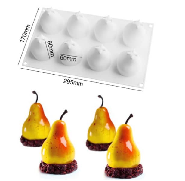 3D Pear silicone mold